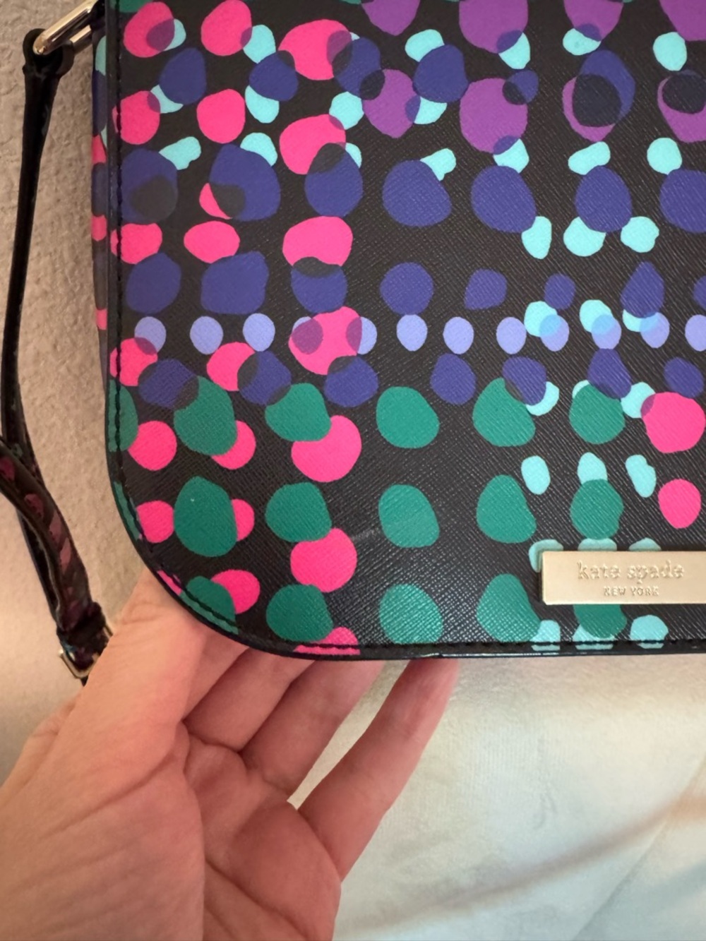 kate spade Black Multicolor Dot Print Crossbody - Picture 2 of 4